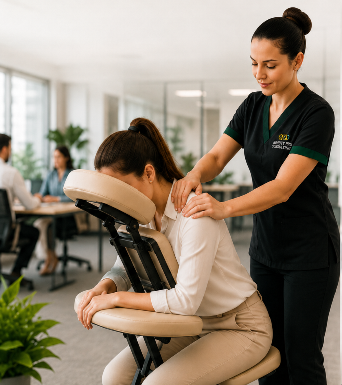 Massagem Quick sendo aplicada